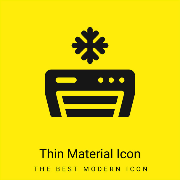 Air Conditioner minimaal helder geel materiaal icoon - Vector, afbeelding