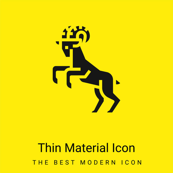 Bélier minimal jaune vif icône matérielle - Vecteur, image