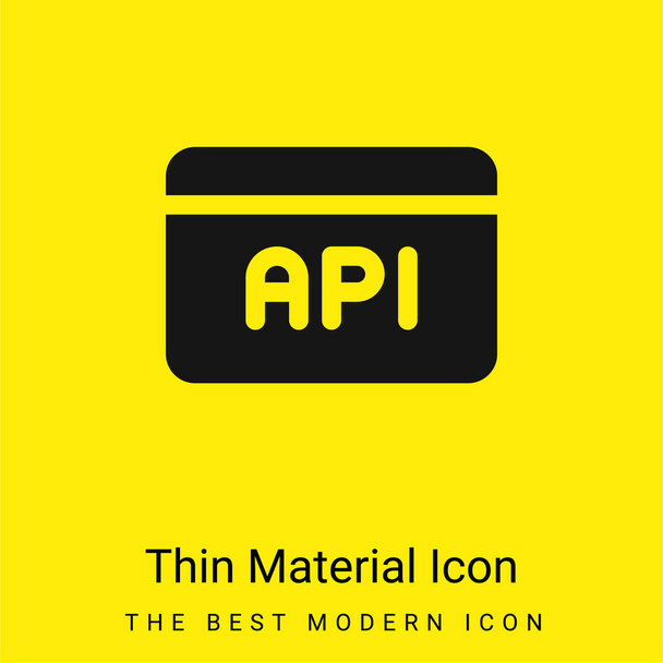 Api minimal bright yellow material icon - Vector, Image