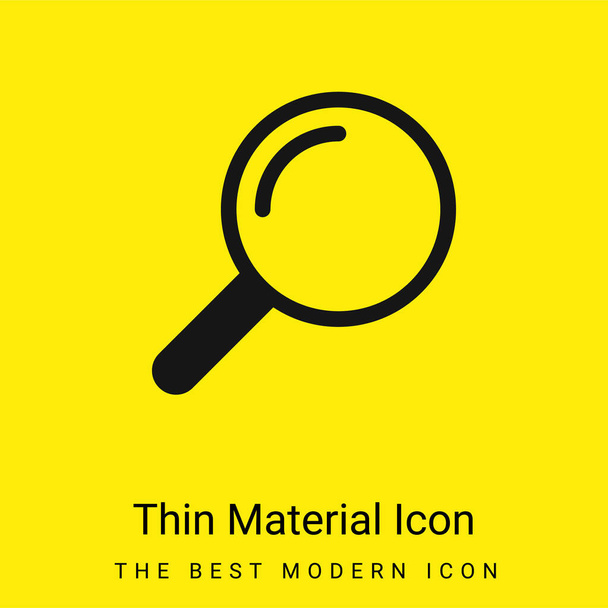 Airport Searchor minime icône de matériau jaune vif - Vecteur, image