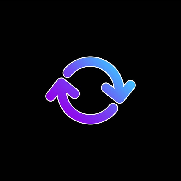 Flèches Cercle bleu dégradé icône vectorielle - Vecteur, image