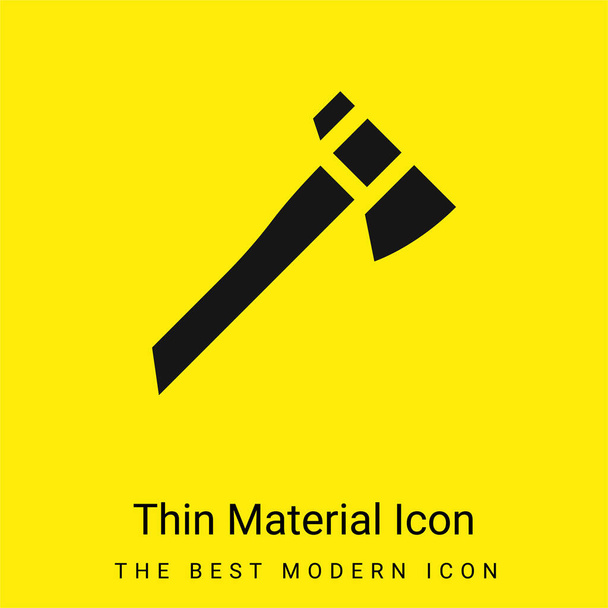 Ícone de material amarelo brilhante mínimo Ax - Vetor, Imagem