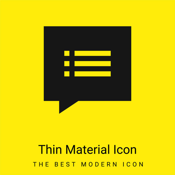 Argumento mínimo ícone material amarelo brilhante - Vetor, Imagem