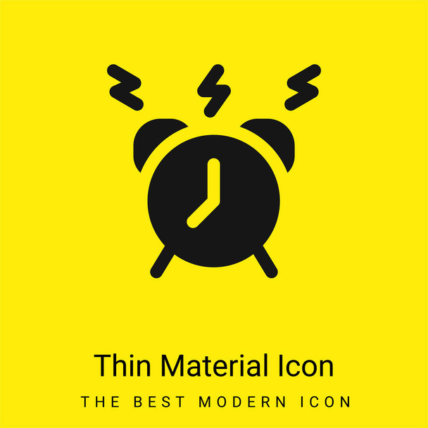 Alarm minimalna jasnożółta ikona materiału - Wektor, obraz