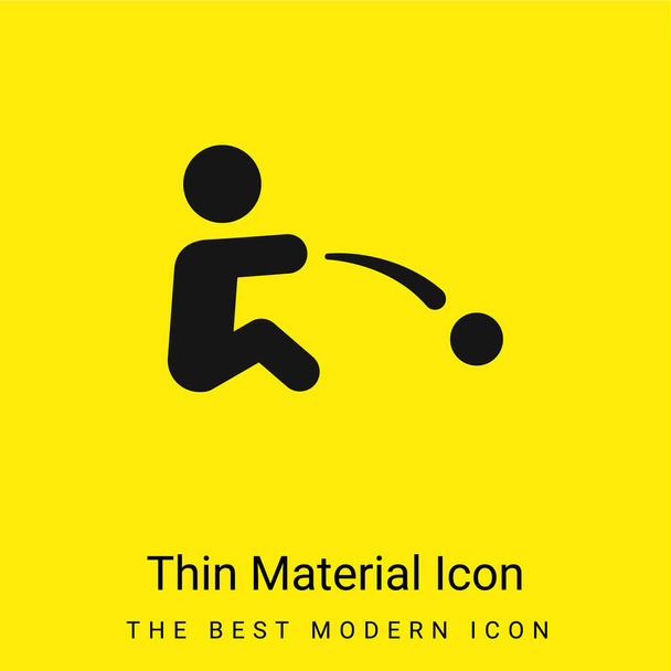 Bébé minimal jaune vif icône matérielle - Vecteur, image