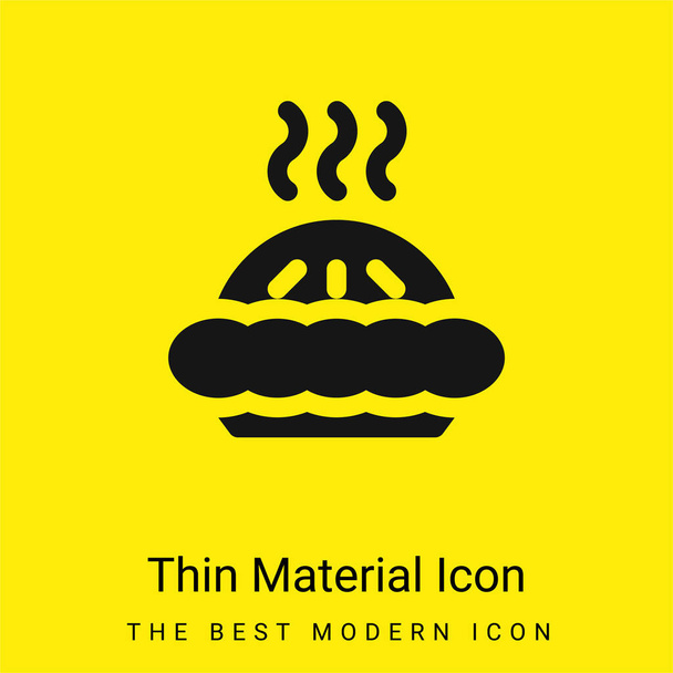 Piekarnia minimalna jasnożółta ikona materiału - Wektor, obraz
