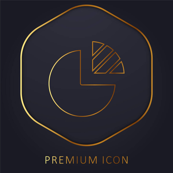 Analytics linha dourada logotipo premium ou ícone - Vetor, Imagem