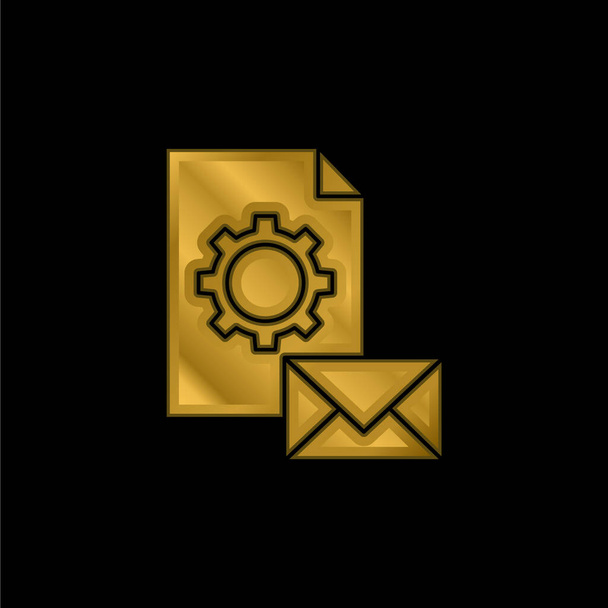 Marca chapado en oro icono metálico o logotipo vector - Vector, Imagen
