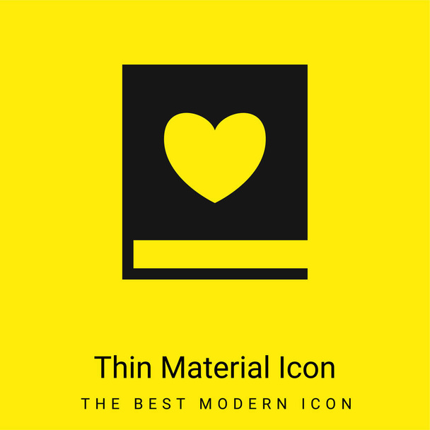 Book Of Love icona minimale materiale giallo brillante - Vettoriali, immagini