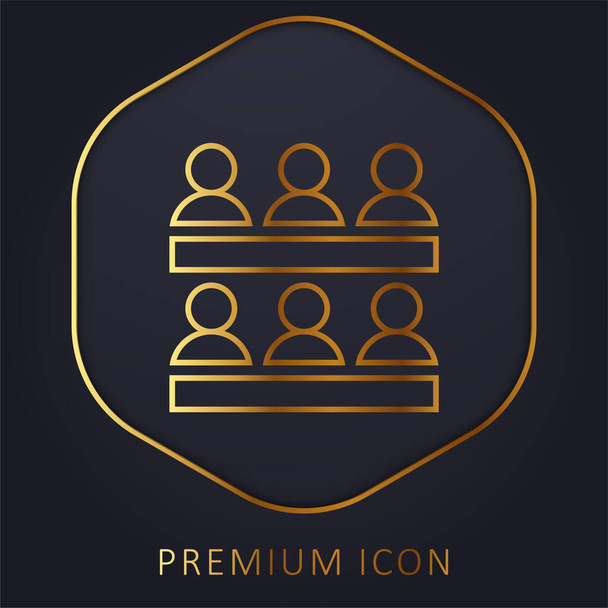 Verband goldene Linie Premium-Logo oder Symbol - Vektor, Bild
