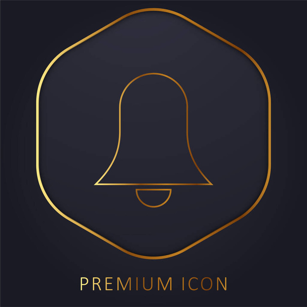 Bell gouden lijn premium logo of pictogram - Vector, afbeelding