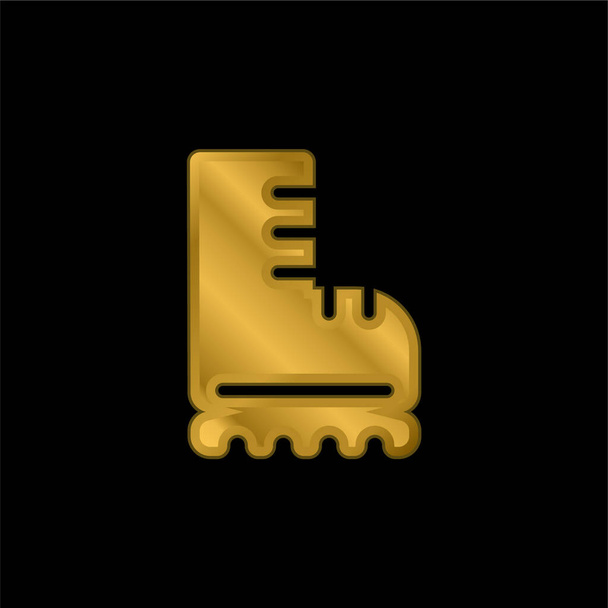 Botte plaqué or icône métallique ou logo vecteur - Vecteur, image