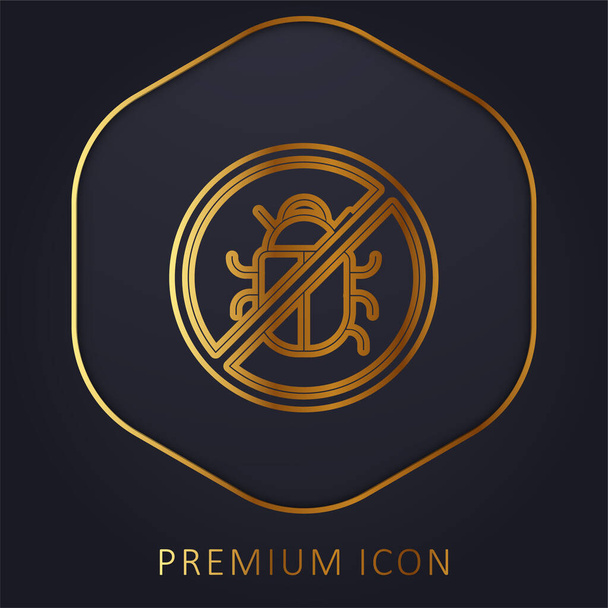 Antivirus golden line prémium logó vagy ikon - Vektor, kép