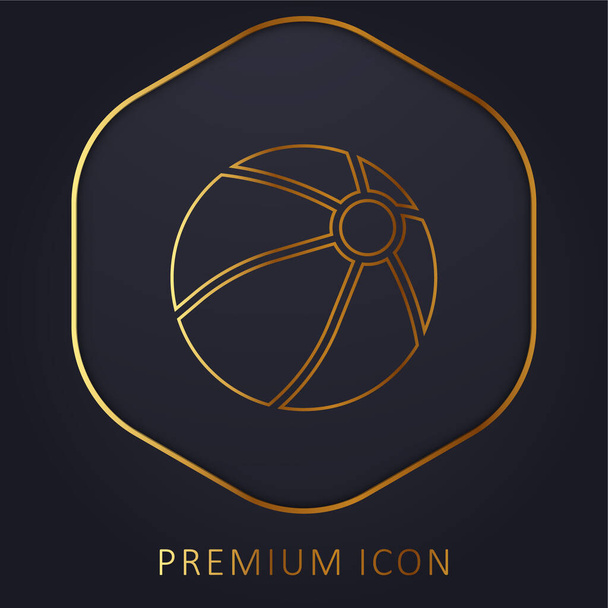 Кулькова золота лінія логотип або значок преміум-класу
 - Вектор, зображення