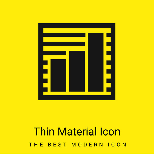 Tyče Grafická minimální jasně žlutá ikona materiálu - Vektor, obrázek