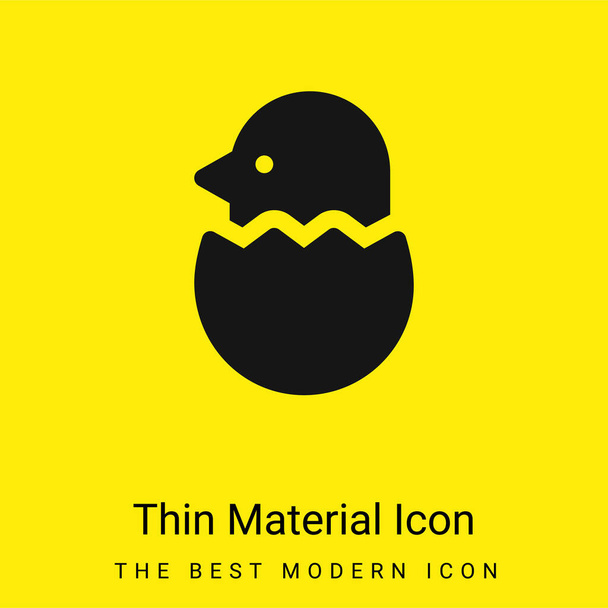 Madár minimális fényes sárga anyag ikon - Vektor, kép