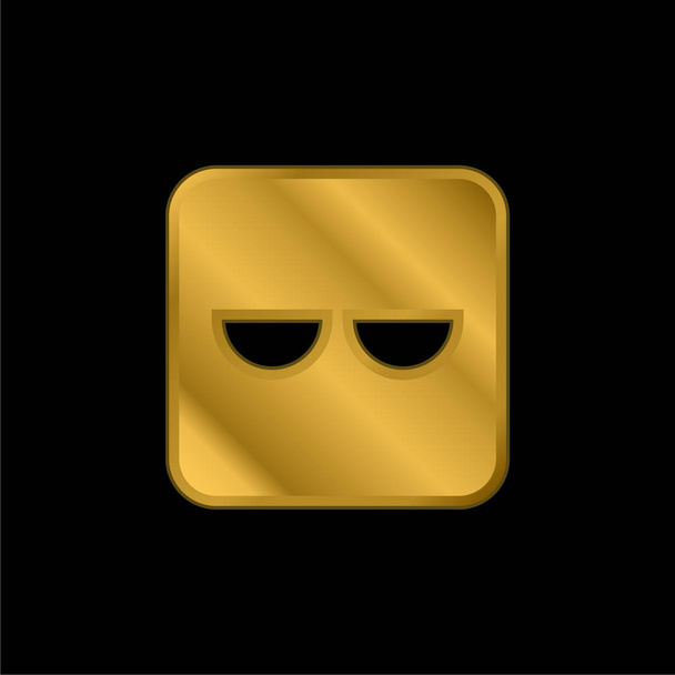 Bored gold plated metalic icon or logo vector - Vector, Image