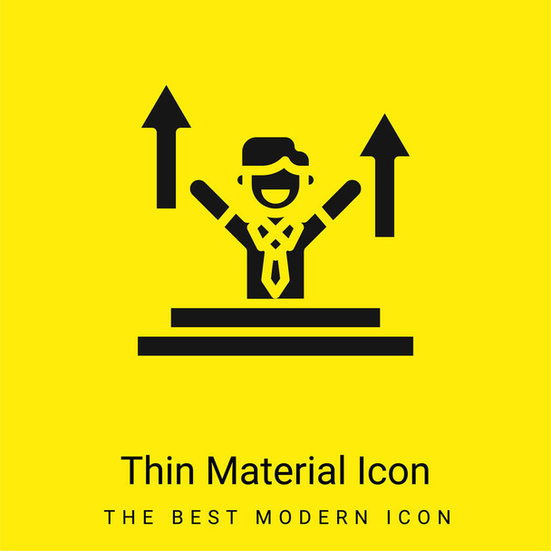 Advance minimal bright yellow material icon - Vector, Image