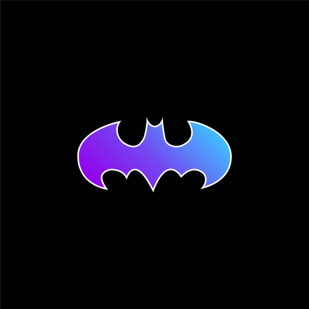 Bat s otevřenými křídly Logo Varianta modrý vektor přechodu - Vektor, obrázek