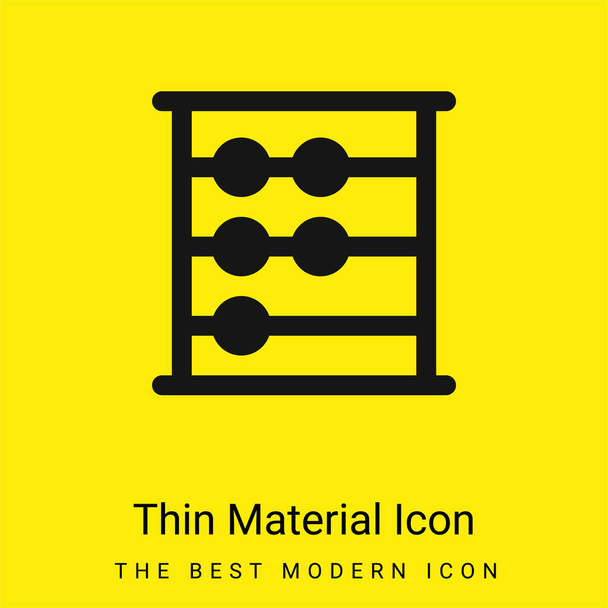 Abacus minimalna jasnożółta ikona materiału - Wektor, obraz