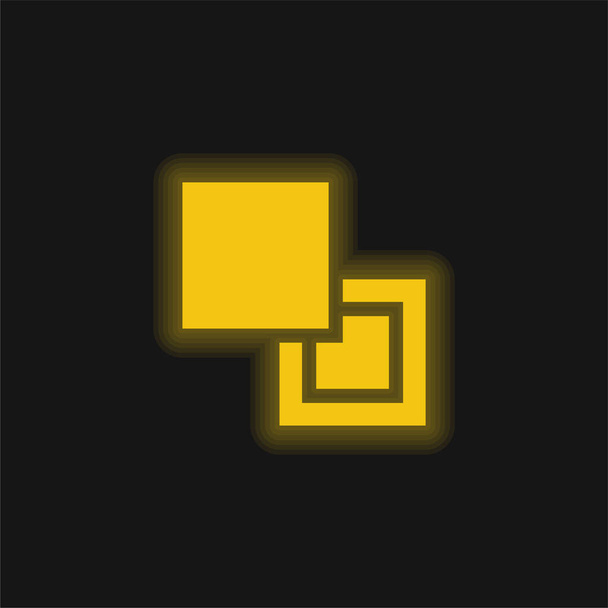 Žlutá zářící neonová ikona pozadí - Vektor, obrázek