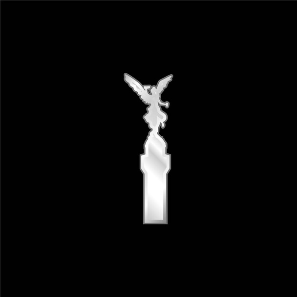 Angel of Independence Meksikon hopeoitu metallinen ikoni - Vektori, kuva