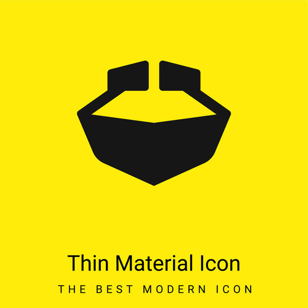 Bateau minimal jaune vif icône matérielle - Vecteur, image