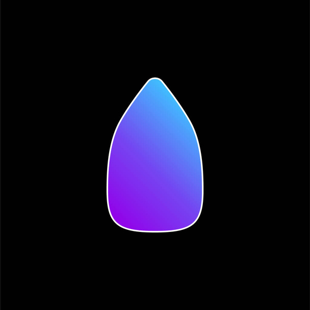 Almond blue gradient vector icon - Vector, Image