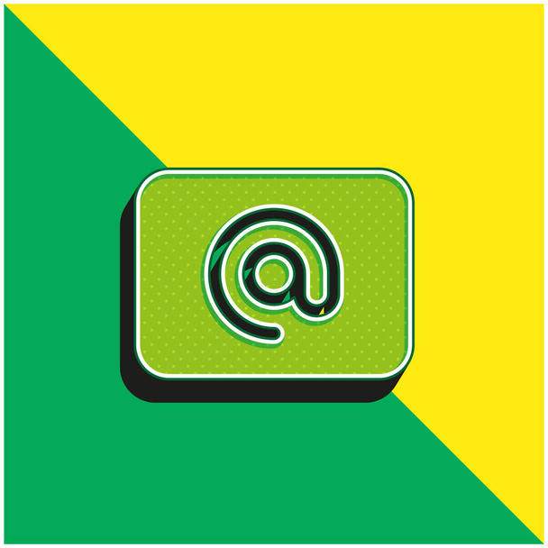 Na znak Zielony i żółty nowoczesny ikona wektora 3D logo - Wektor, obraz