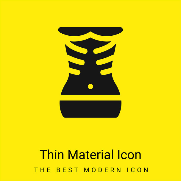Anorexia minimal bright yellow material icon - Vector, Image