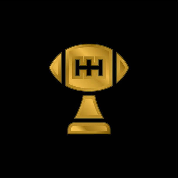 Award gold plated metalic icon or logo vector - Vector, Image