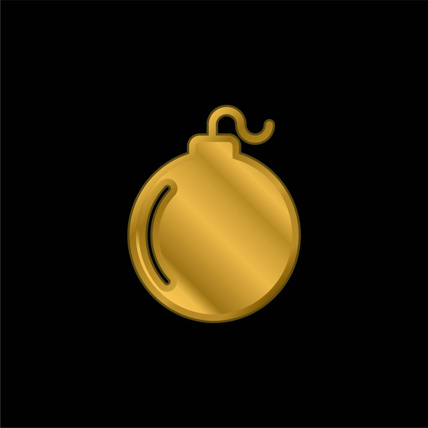 Bomba banhado a ouro ícone metálico ou vetor logotipo - Vetor, Imagem