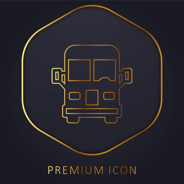Airport Bus linha dourada logotipo premium ou ícone - Vetor, Imagem