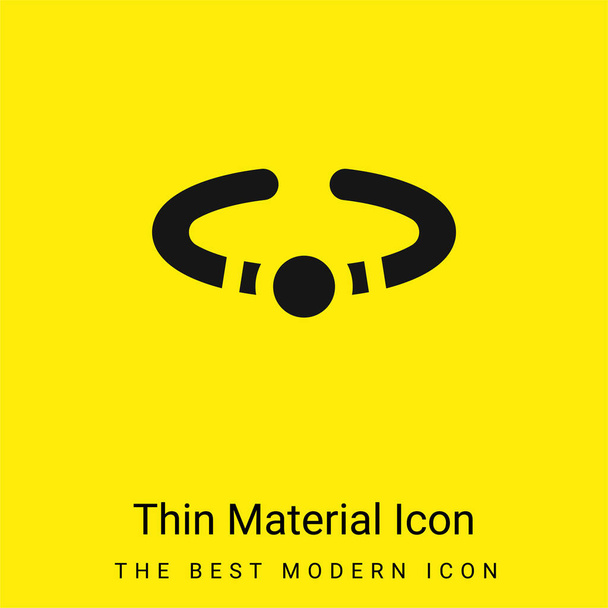 Браслет минимальный ярко-желтый значок материала - Вектор,изображение