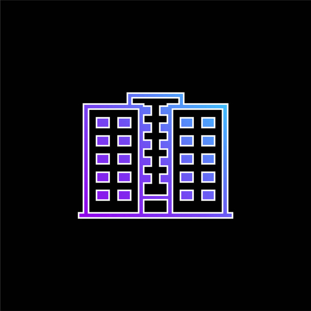 Appartements bleu dégradé vecteur icône - Vecteur, image