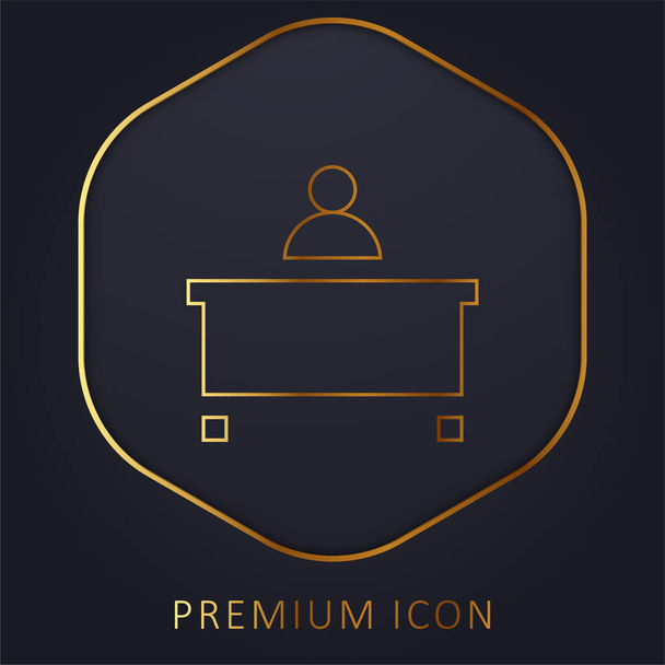 Ligne d'or administrateur logo premium ou icône - Vecteur, image