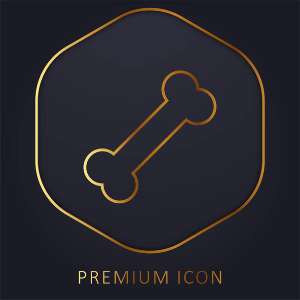 Ligne d'or os logo premium ou icône - Vecteur, image