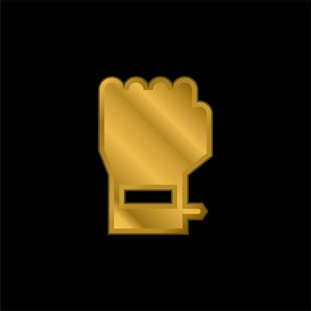 Pulsera chapado en oro icono metálico o logo vector - Vector, Imagen