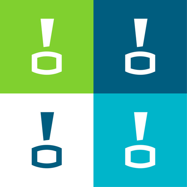 Bitacoras Logó Lapos négy szín minimális ikon készlet - Vektor, kép