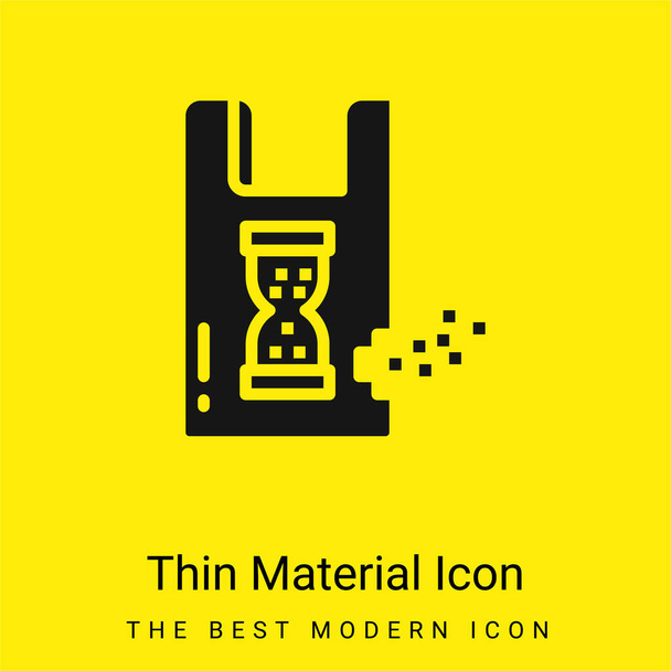 Biodegradable minimal bright yellow material icon - Vector, Image