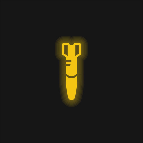 Bomgeel gloeiend neon icoon - Vector, afbeelding