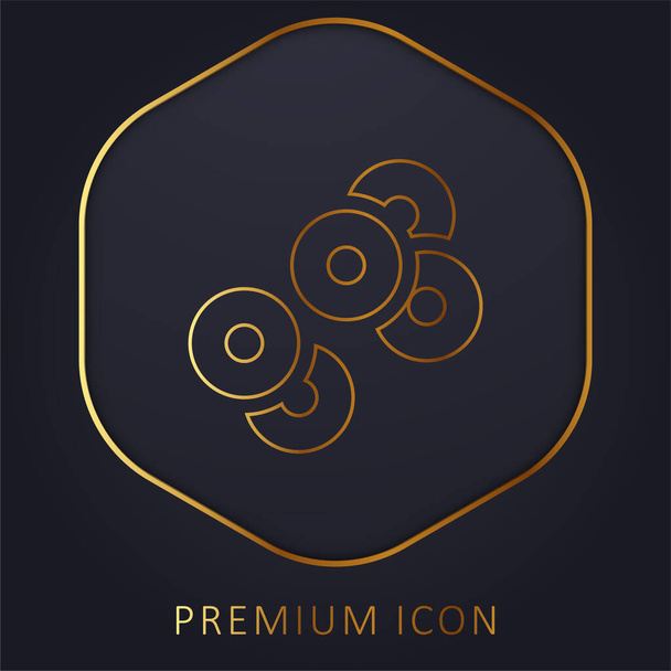 Ligne d'or sang logo premium ou icône - Vecteur, image