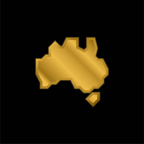 Australien vergoldet metallisches Symbol oder Logo-Vektor - Vektor, Bild