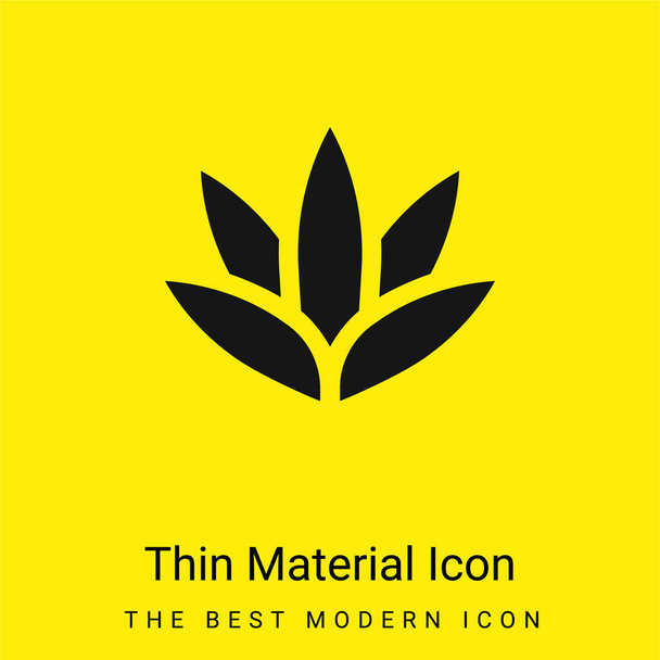 Agave minimal bright yellow material icon - Vector, Image