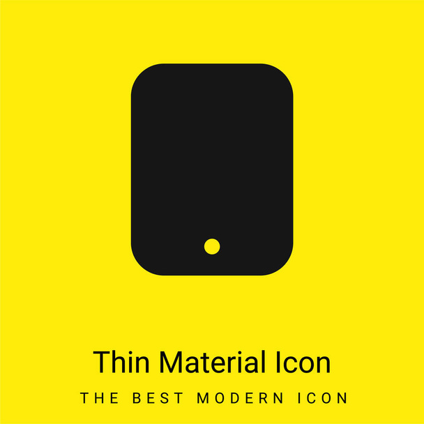 Ipad минимальный ярко-желтый значок материала - Вектор,изображение