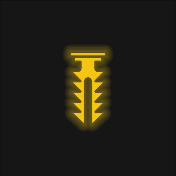 Якорь желтого сияющего неона - Вектор,изображение