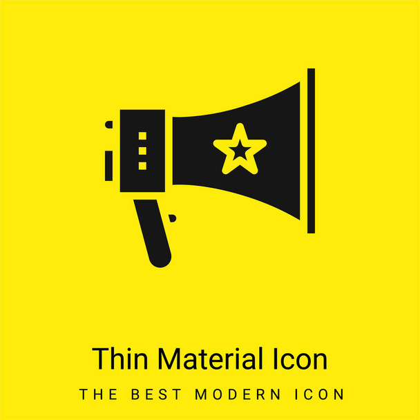 Annouce minimal bright yellow material icon - Vector, Image