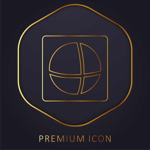 Annunci del logo del mondo linea dorata logo premium o icona - Vettoriali, immagini