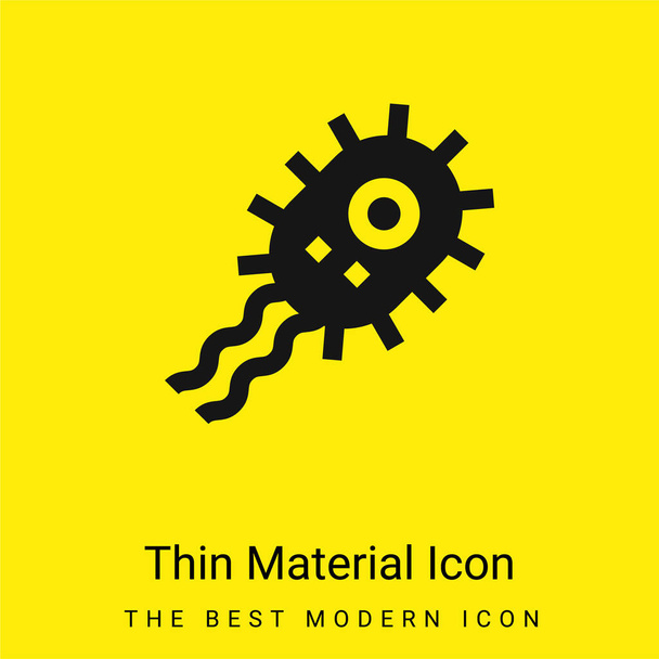 Bakterie minimální jasně žlutý materiál ikona - Vektor, obrázek