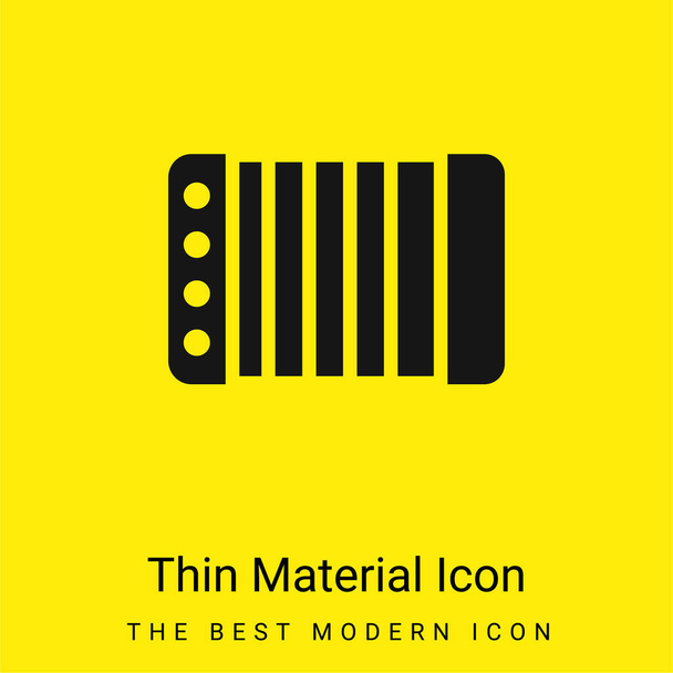 Icône matérielle jaune vif minimale accordéon - Vecteur, image